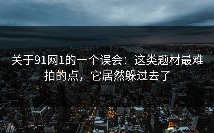 关于91网1的一个误会：这类题材最难拍的点，它居然躲过去了