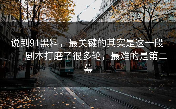 说到91黑料，最关键的其实是这一段 ｜ 剧本打磨了很多轮，最难的是第二幕