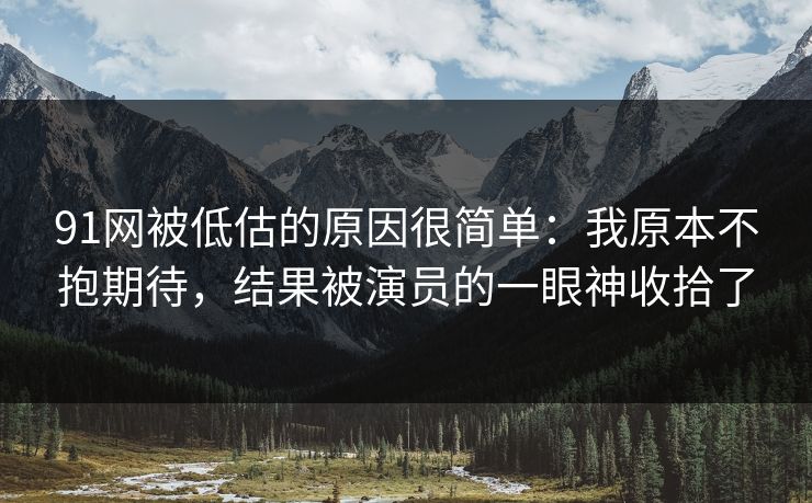 91网被低估的原因很简单：我原本不抱期待，结果被演员的一眼神收拾了